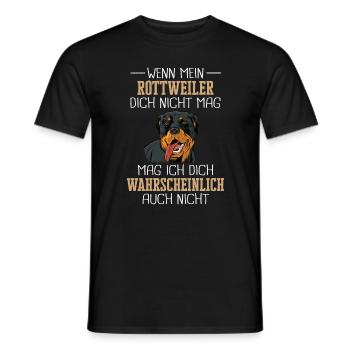Rottweiler Hund Haustier Hundehalter Rottweiler - Männer T-Shirt - Schwarz - Vorne - AI Model Male 178 light (178cm)
