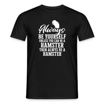 Hamster - Männer T-Shirt - Schwarz - Vorne - AI Model Male 178 light (178cm)