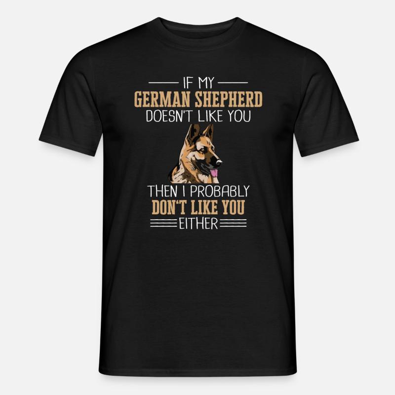 Deutscher Schäferhund Hund - Männer T-Shirt - Schwarz