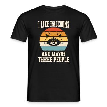 Raton laveur - T-shirt homme - noir - Devant - AI Model Male 178 light (178cm)