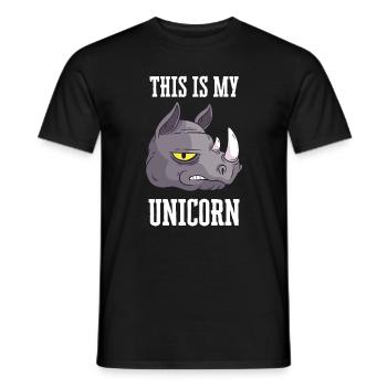 Nashorn - Männer T-Shirt - Schwarz - Vorne - AI Model Male 178 light (178cm)