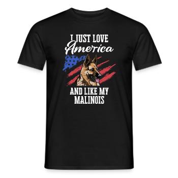 Malinois Hund - Männer T-Shirt - Schwarz - Vorne - AI Model Male 178 light (178cm)