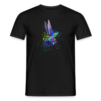 Hummingbird Hummingbird Bird Hummingbird Animal - Men's T-Shirt - black - Front - AI Model Male 178 light (178cm)