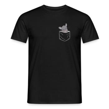 Chinchilla Chinchilla's Mouse - Men's T-Shirt - black - Front - AI Model Male 178 light (178cm)