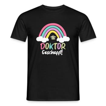 Doktor Geschafft - Männer T-Shirt - Schwarz - Vorne - AI Model Male 178 light (178cm)