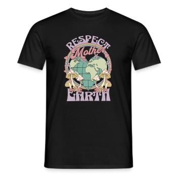 Respect Mother Earth Day - Men's T-Shirt - black - Front - AI Model Male 178 light (178cm)