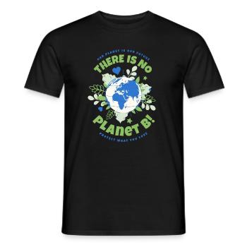 Il n’y a pas de Jour de la Terre de la planète B - T-shirt homme - noir - Devant - AI Model Male 178 light (178cm)