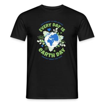 Every Day Is Earth Day - Männer T-Shirt - Schwarz - Vorne - AI Model Male 178 light (178cm)