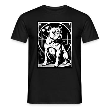 Bouledogue anglais - T-shirt homme - noir - Devant - AI Model Male 178 light (178cm)