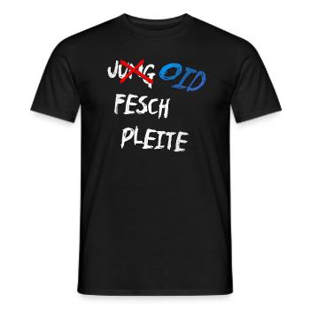 jung, sexy versus alt, aber sexy, fesch und pleite - Männer T-Shirt - Schwarz - Vorne - AI Model Male 178 light (178cm)