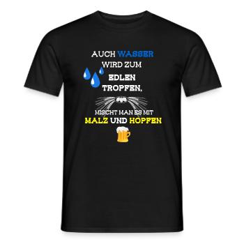 Dire de la bière - T-shirt homme - noir - Devant - AI Model Male 178 light (178cm)