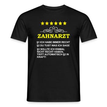Funny dentist saying motive - Men's T-Shirt - black - Front - AI Model Male 178 light (178cm)