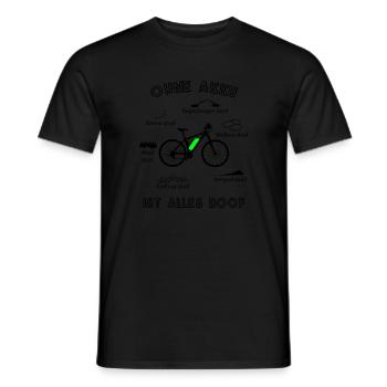 Ebike Ohne Akku ist alles doof - Männer T-Shirt - Schwarz - Vorne - AI Model Male 178 light (178cm)