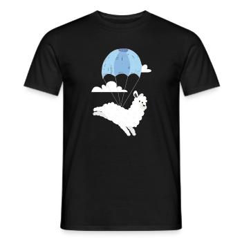 Alpaga Skydive Skydiving Skydiver - T-shirt homme - noir - Devant - AI Model Male 178 light (178cm)