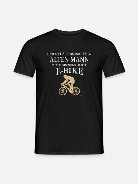 Fahrrad Rentner E Bike Radfahrer Fahrradfahren - Männer T-Shirt - Schwarz