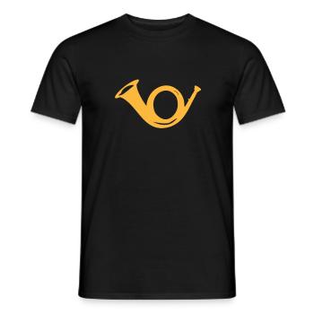 Postman postman horn costume postman deliverer - Men's T-Shirt - black - Front - AI Model Male 178 light (178cm)