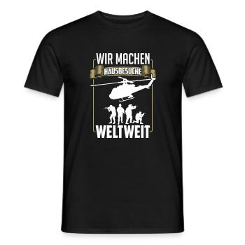 Elite Army Soldat Bundeswehr Hausbesuche Weltweit - Männer T-Shirt - Schwarz - Vorne - AI Model Male 178 light (178cm)