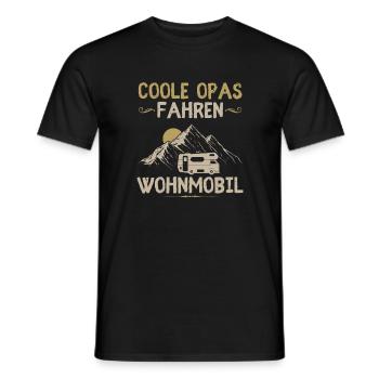 Wohnmobil Opa Vater Rentner Camping Womo Camper - Männer T-Shirt - Schwarz - Vorne - AI Model Male 178 light (178cm)