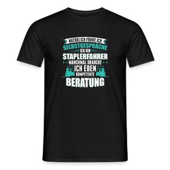 Staplerfahrer Gabelstapler Lagerist Beratung - Männer T-Shirt - Schwarz - Vorne - AI Model Male 178 light (178cm)