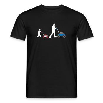 Rasenmähen Vater Kinder Rasenmäher Geschenkidee - Männer T-Shirt - Schwarz - Vorne - AI Model Male 178 light (178cm)
