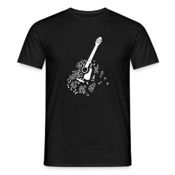 Gitarre Gitarren Anatomie Gitarristen Geschenk - Männer T-Shirt - Schwarz - Vorne - AI Model Male 178 light (178cm)