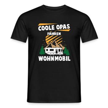 Cooler Camper Opa Wohnmobil Womo Großvater Rentner - Männer T-Shirt - Schwarz - Vorne - AI Model Male 178 light (178cm)
