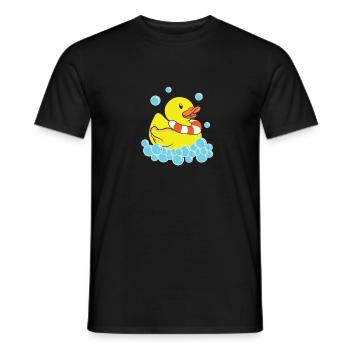 Badeente Entchen Kita Gummiente Enten Bademeister - Männer T-Shirt - Schwarz - Vorne - AI Model Male 178 light (178cm)