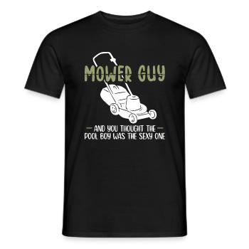 Jardinier est plus sexiste que la piscine jeune tondeuse - T-shirt homme - noir - Devant - AI Model Male 178 light (178cm)