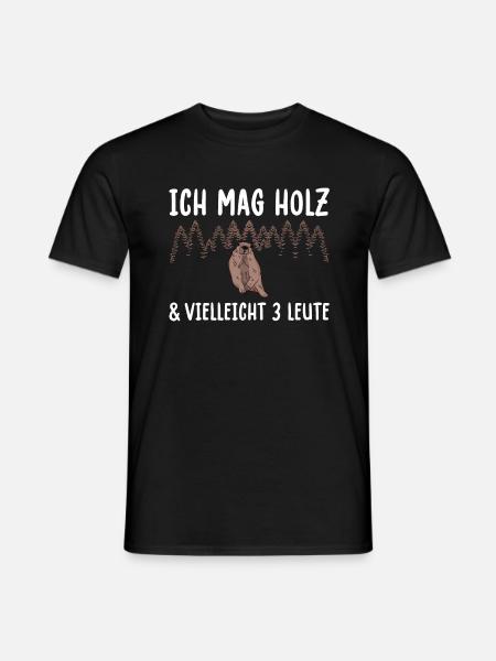 Ich Mag Holz & Vielleicht 3 Leute Schreiner - Männer T-Shirt - Schwarz