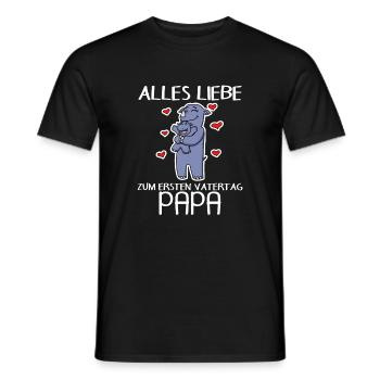 Vatertag - erster Vatertag - Männer T-Shirt - Schwarz - Vorne - AI Model Male 178 light (178cm)