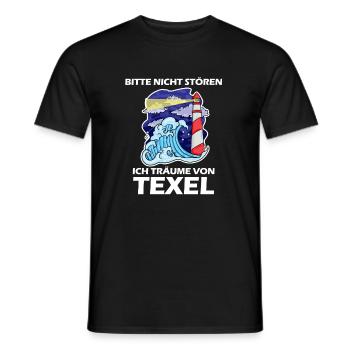 Texel Leuchtturm Nordsee - Männer T-Shirt - Schwarz - Vorne - AI Model Male 178 light (178cm)