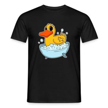 Canard en plastique - T-shirt homme - noir - Devant - AI Model Male 178 light (178cm)