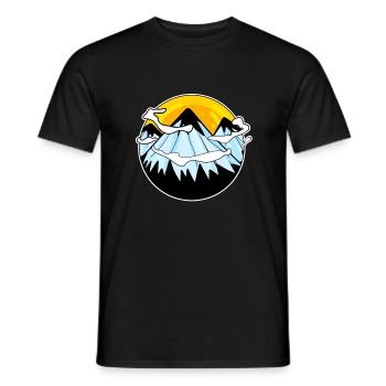 Mountain Mountains - Men's T-Shirt - black - Front - AI Model Male 178 light (178cm)