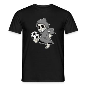 Grim Reaper avec le football - T-shirt homme - noir - Devant - AI Model Male 178 light (178cm)