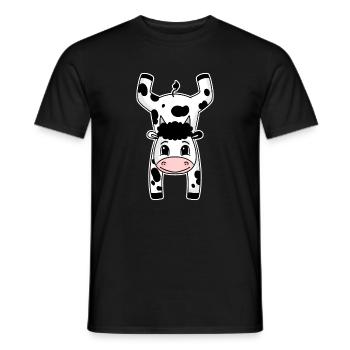 Gymnastique Sport Handstand Vache - T-shirt homme - noir - Devant - AI Model Male 178 light (178cm)