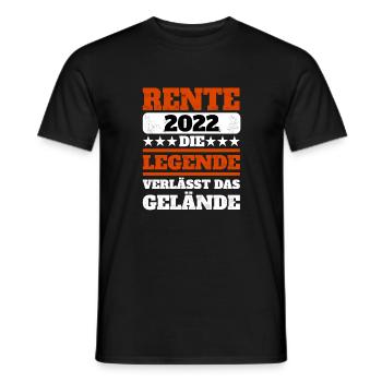 Rente 2022 Die Legende verlässt das Gelände - Männer T-Shirt - Schwarz - Vorne - AI Model Male 178 light (178cm)