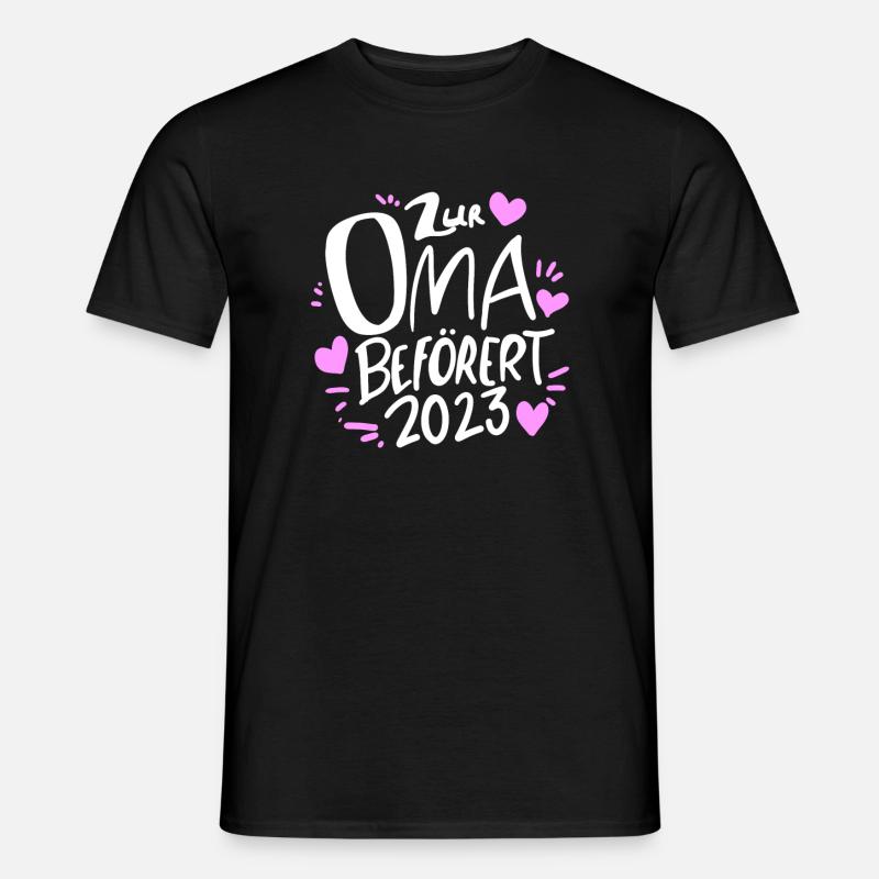 Oma 2023 - Werdende Oma - Männer T-Shirt - Schwarz