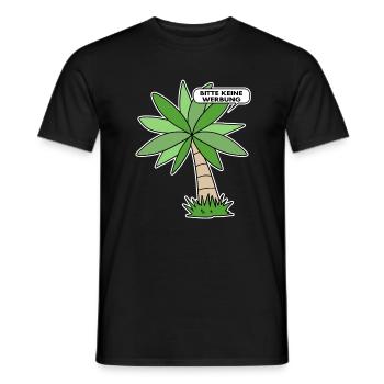 Bitte keine Werbung - Männer T-Shirt - Schwarz - Vorne - AI Model Male 178 light (178cm)