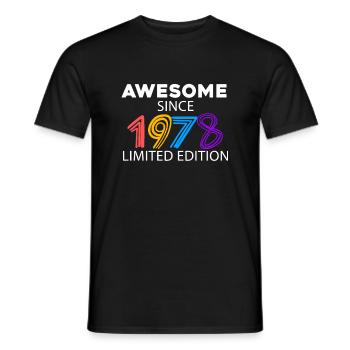 Fantastique depuis 1978 - né en 1978 - T-shirt homme - noir - Devant - AI Model Male 178 light (178cm)