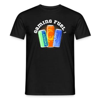 Gaming Fuel Energy Drinks - Men's T-Shirt - black - Front - AI Model Male 178 light (178cm)