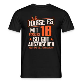 18. Geburtstag Geschenk 18 Jahre Spruch - Männer T-Shirt - Schwarz - Vorne - AI Model Male 178 light (178cm)