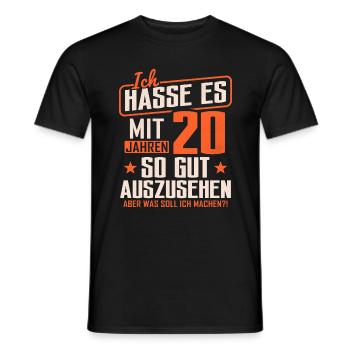 20 Geburtstag Geschenk 20 Jahre Spruch - Männer T-Shirt - Schwarz - Vorne - AI Model Male 178 light (178cm)
