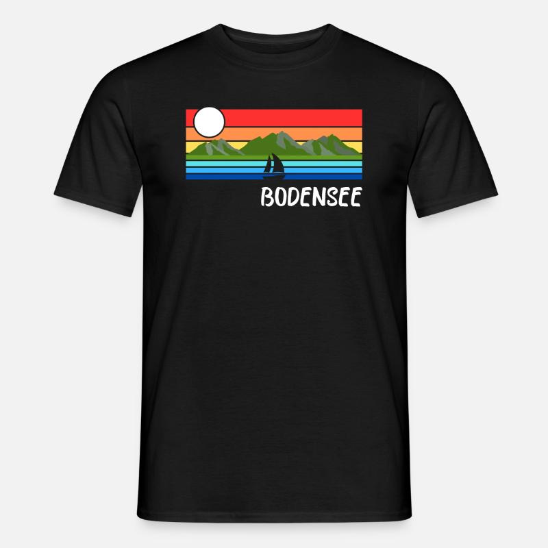 Bodensee Urlaub Bodenseeregion Idee - Männer T-Shirt - Schwarz