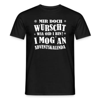 Adventskalender Weihnachten Bayerische Dialekt - Männer T-Shirt - Schwarz - Vorne - AI Model Male 178 light (178cm)