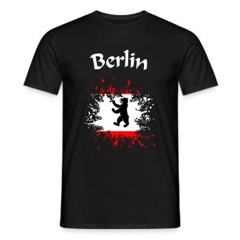 Berlin - Männer T-Shirt - Schwarz - Vorne - AI Model Male 178 light (178cm)