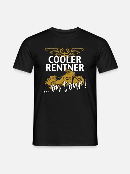 Cooler Rentner Rente Ruhestand Motorrad Geschenk - Männer T-Shirt - Schwarz