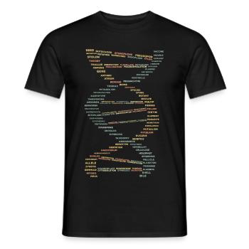 DNA Evolution Medizin - Männer T-Shirt - Schwarz - Vorne - AI Model Male 178 light (178cm)