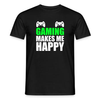 Gaming - T-shirt homme - noir - Devant - AI Model Male 178 light (178cm)