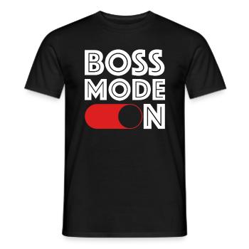 Mode Boss sur | Affaires, dictons drôles, amusement - T-shirt homme - noir - Devant - AI Model Male 178 light (178cm)