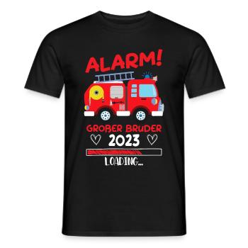 Großer Bruder 2023 Feuerwehr Alarm - Männer T-Shirt - Schwarz - Vorne - AI Model Male 178 light (178cm)